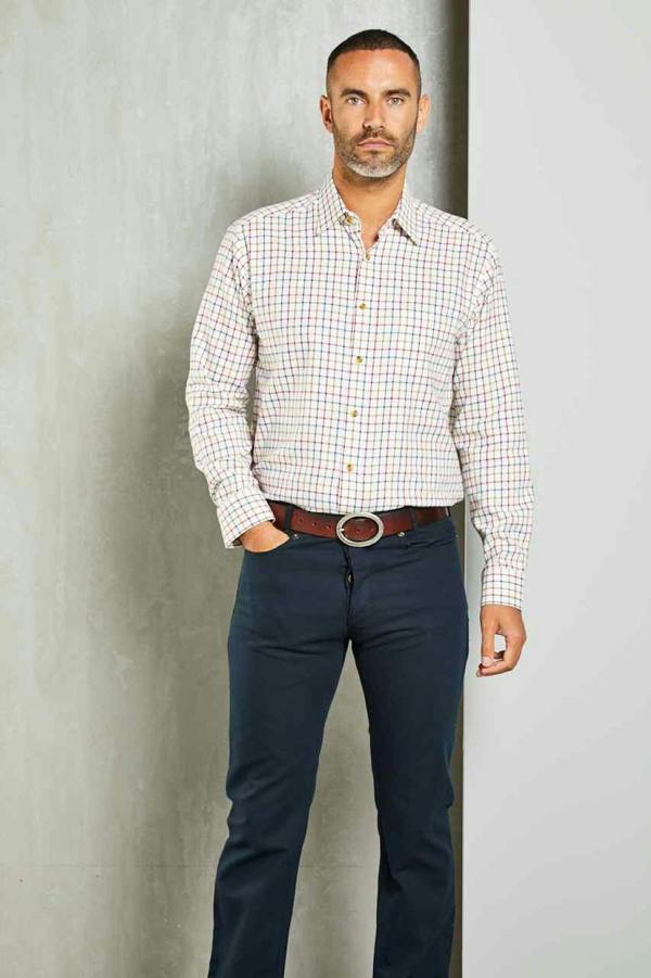 Plum Tattersall Check Long Sleeve Shirt