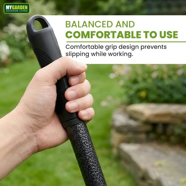 My Garden Outdoor Living My Garden Levelling Rake 1.57M - Foldable Garden Soil Leveling Rake with Tiltable Handle - 76 x 25cm Steel Leveller Tool