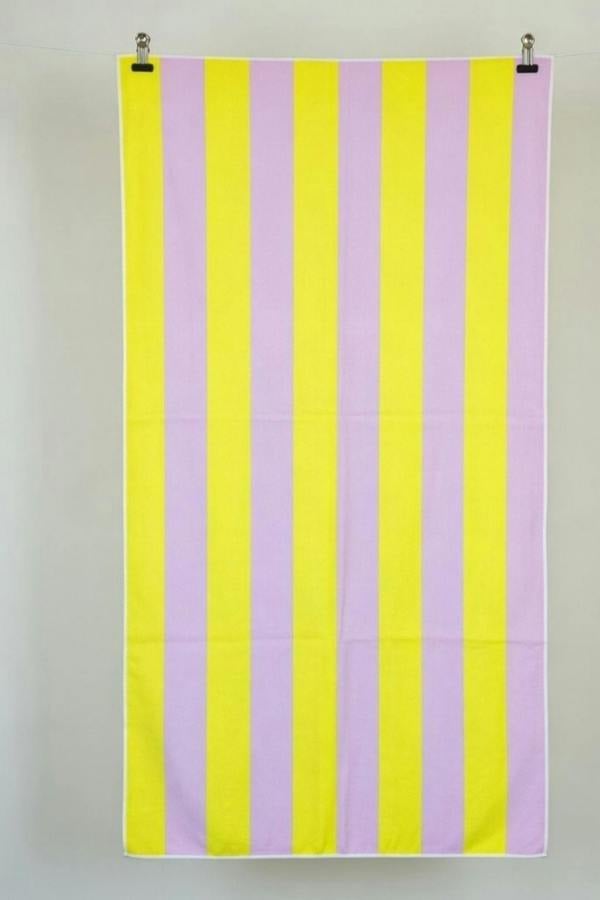 Dyzi Clashing Stripe Cotton Beach Towel Soft Absorbent Quick Dry 70x152cm
