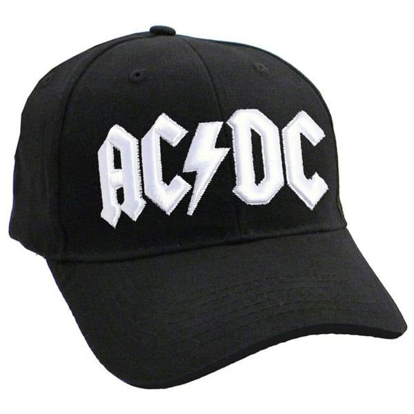 AC/DC Classic White band Logo strapback Baseball Cap
