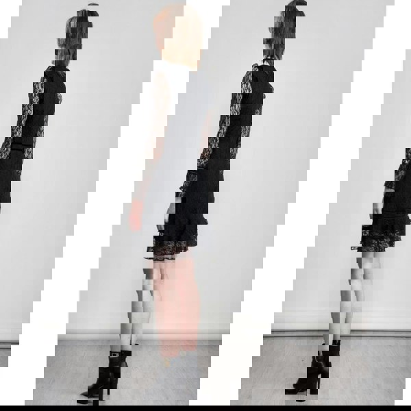 French Connection Bella Sparkle Embelished Lace Womens Dress