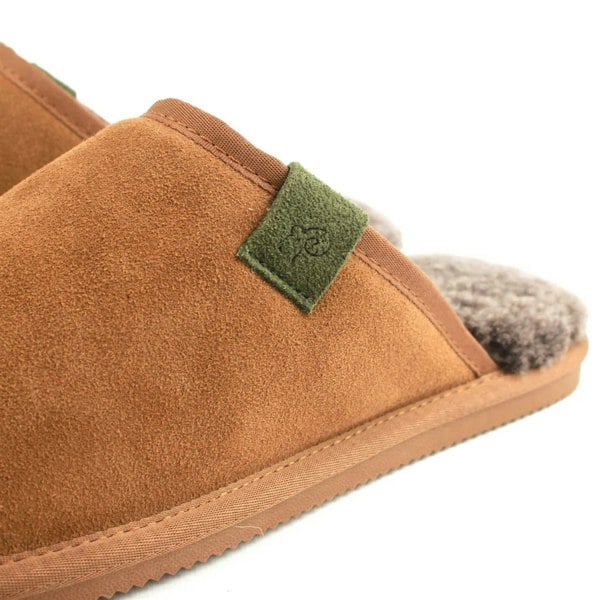 Eastern Counties Leather Mens Ellis Sheepskin Slippers - Chestnut