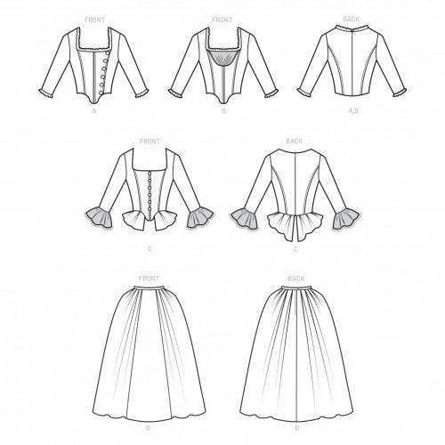 Simplicity Sewing Pattern 9251, Costumes, Vintage Style for Women, H5 (6-8-10-12-14) - Intermediate