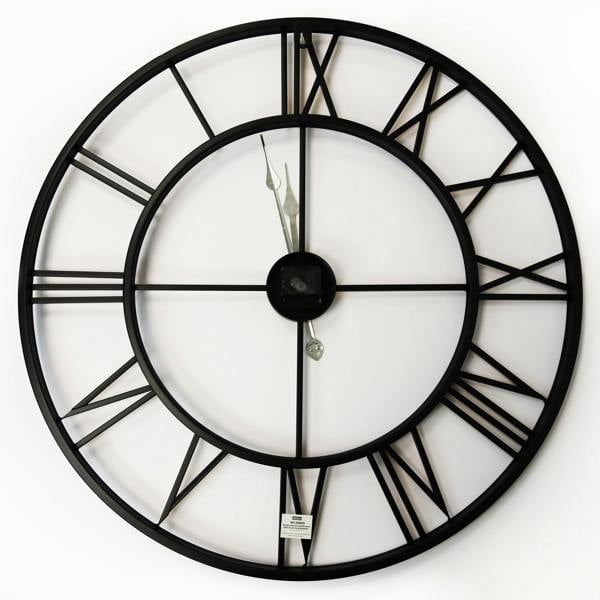 WALPLUS WC2063G Roman No. Iron Wall Clock Gold Hands - 76 cm / 30 in