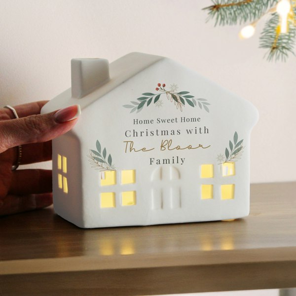 Personalised Memento Company Personalised Christmas Foliage LED House