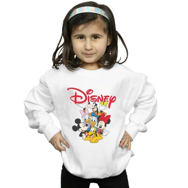 Disney Girls Mickey Mouse Crew Sweatshirt - White