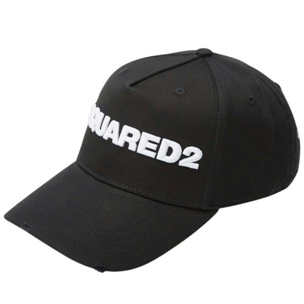 Dsquared2 White Logo Black Cap