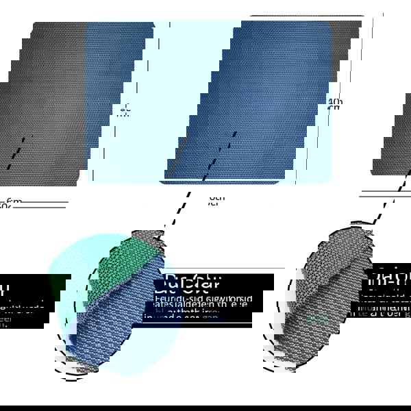 Nicoman Reversible Dual-Colour PVC Shower Bathroom Anti slip Mat