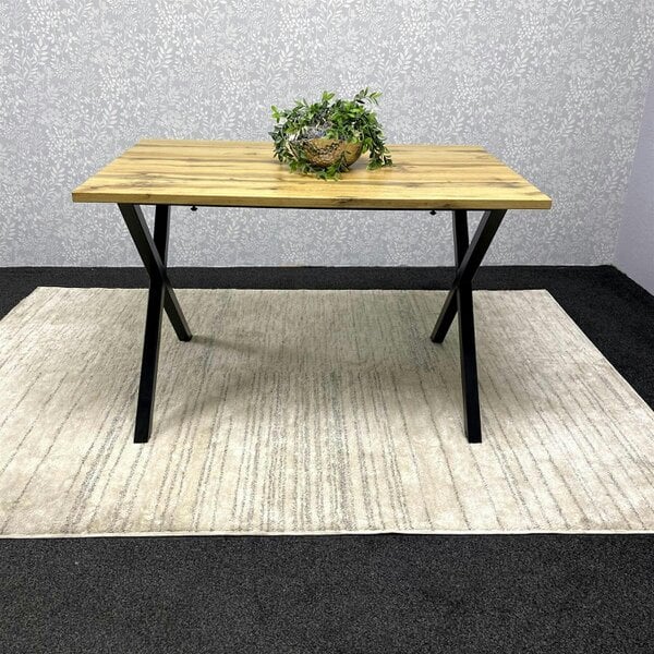 Kosy Koala Wooden Dining Table With Metal Legs for Dining Room, Work, or Study