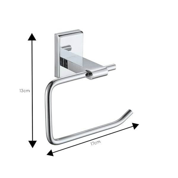 Showerdrape Unity Chrome Stainless Steel Wall Mounted 3 Piece Bathroom Accessory Set