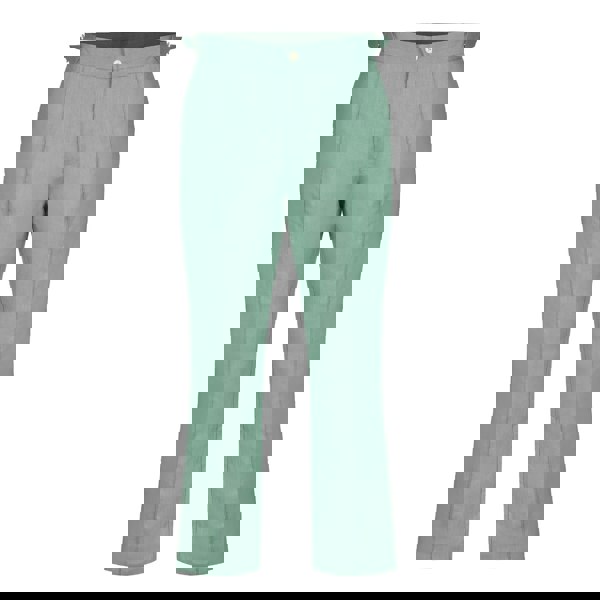 Hugo Linen Trousers With Side Adjusters - Teal