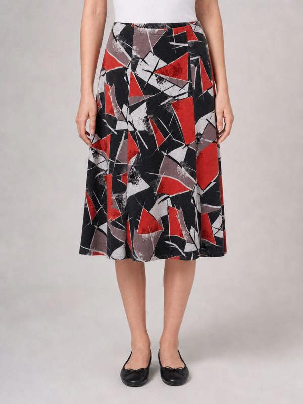 TIGI Arty Geometric Print 6 Panel Skirt. Short