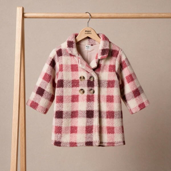 Mini Cuddles Checks Long Coat (Multicolour)