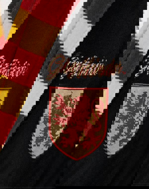 Harry Potter Unisex Black Gryffindor Hooded Bathrobe