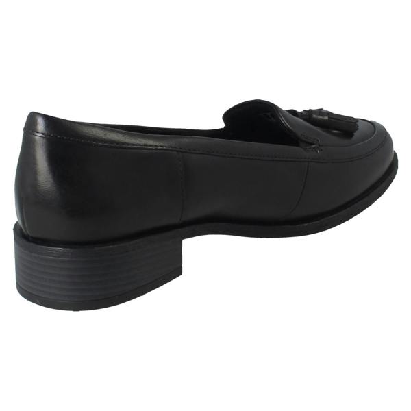 Clarks Ladies Clarks Tassel Detailed Slip On Loafer Shoes - Havisham Edge
