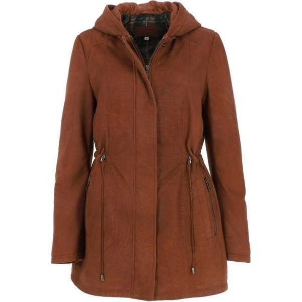 Fenland Ladies Mid Length Coat with Hood: Maisie