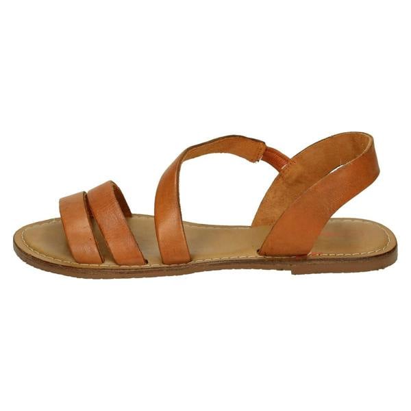 Leather Collection Ladies Leather Collection Flat Y Strap Slingback Mule