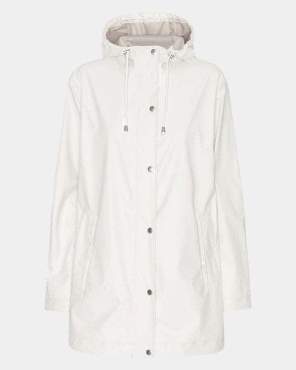 Ilse Jacobsen Rain Womens Short Rubberised Raincoat - Milk Creme 121