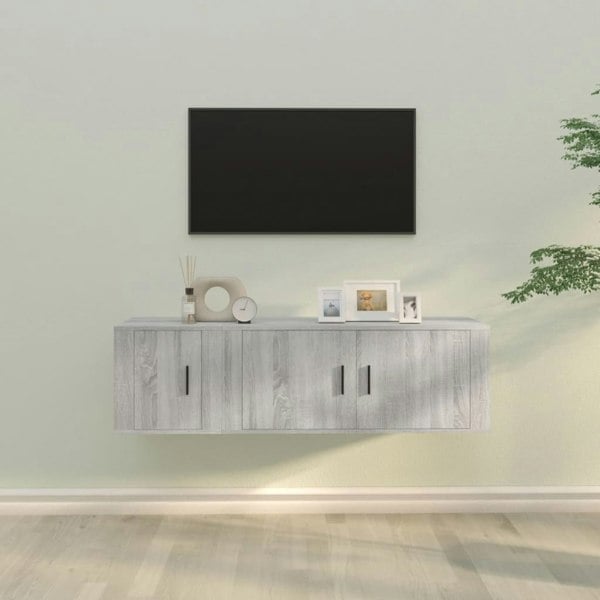Berkfield 2 Piece TV Cabinet Set Grey Sonoma Engineered Wood
