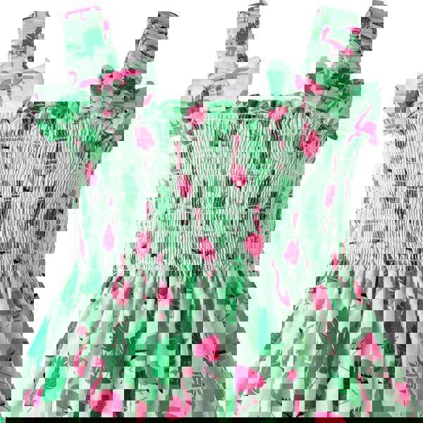 Rachel Riley Green Flamingo Sundress & Bloomers