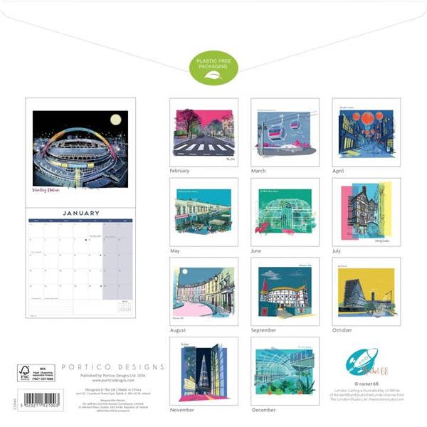 London Calling Calendar 2027, Wall Calendars, Month To View, Travel, Gift
