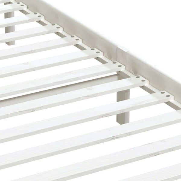 Berkfield Bed Frame White 180x200 cm Super King Size Solid Wood