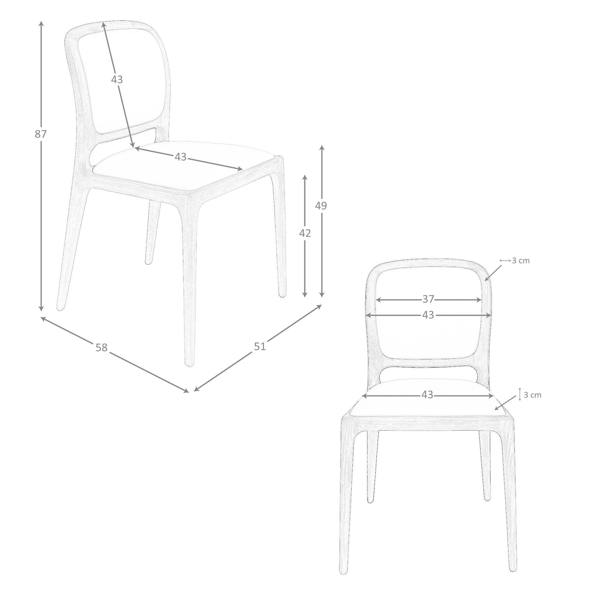 Angel Cerdá Cream Leatherette Chair 4169