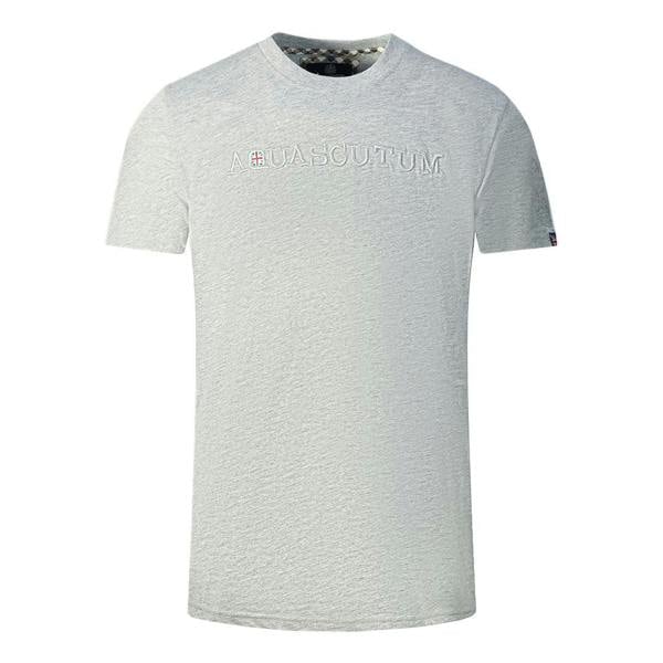Aquascutum Mens Embossed Logo T-Shirt - Grey - 