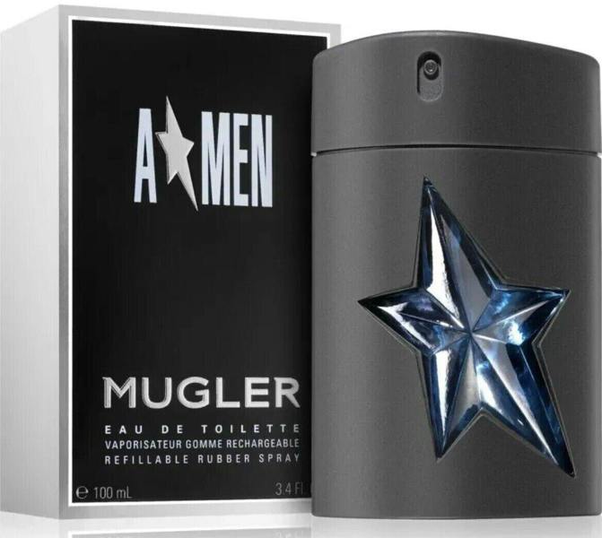 Mugler A*Men 100ml Eau De Toilette EDT Rechargeable Refillable Rubber Spray For Him