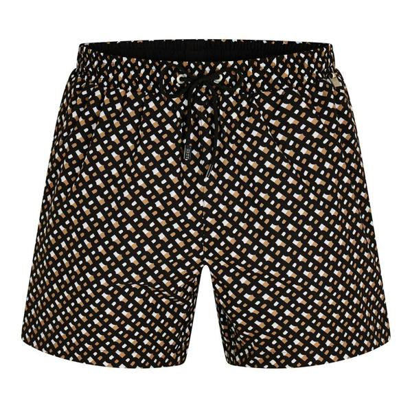 Boss Mens Monogram Swim Shorts - Black - 