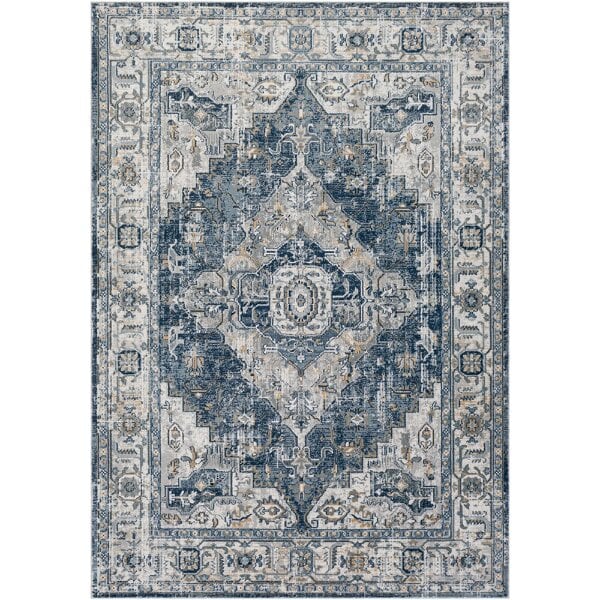 Livabliss Jolie JLO2306 Vintage Grey Blue Brown Traditional Boho Rug