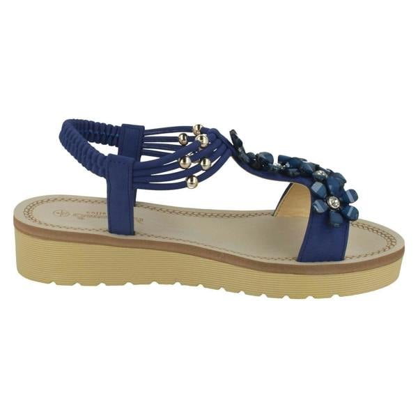 Savannah Ladies Savannah Flower Beaded Sandals