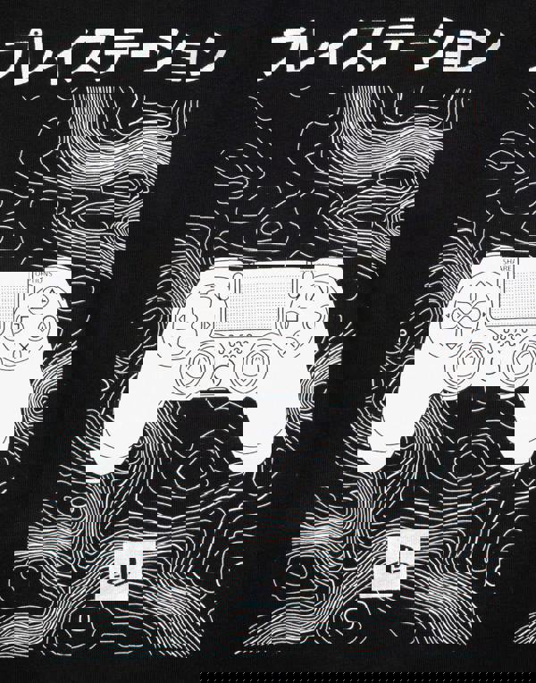 PlayStation Boys Black Japanese Controller Logo Hoodie