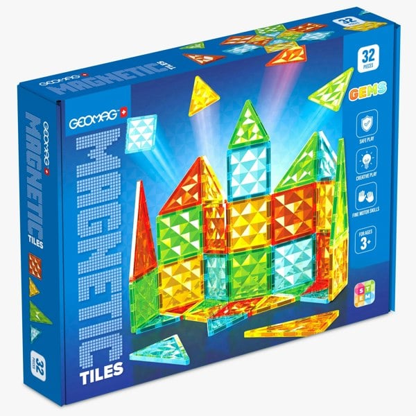Geomag Magnetic Tiles Gems 32 pieces