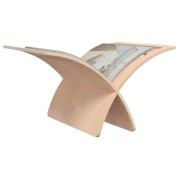Berkfield Wooden Magazine Rack Floor Standing Natural
