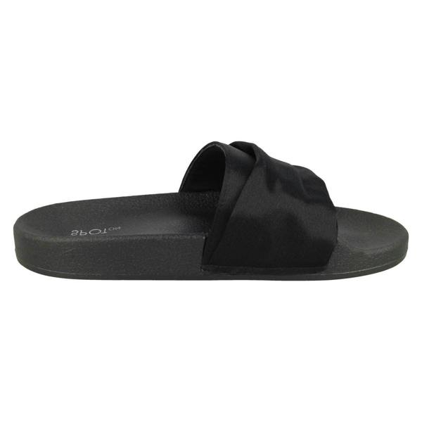 Spot On Ladies Spot On Satin Slider Mules