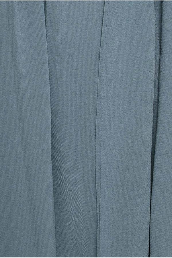 Chiffon Flutter Sleeve Wrap Midi Dress - Airforce Blue DR2555B