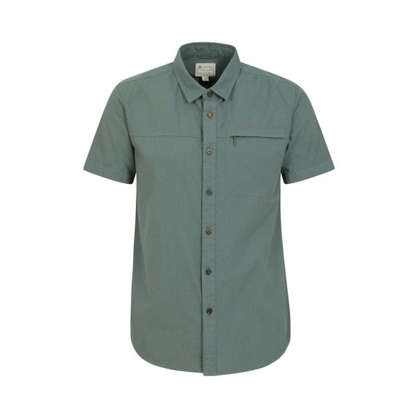 Mountain Warehouse Mens Coconut Slub Short-Sleeved Shirt - Green