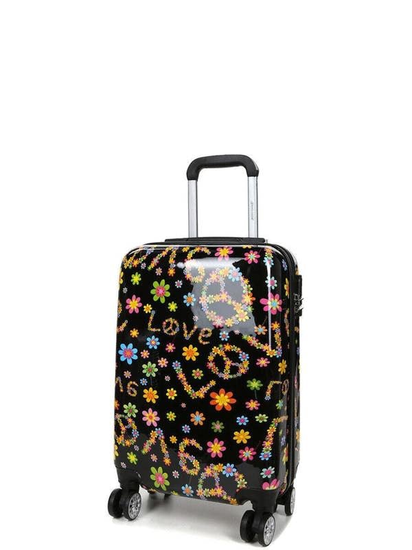 Snowball Hard Shell Printed Dual 4 Wheel Luggage Suitcase