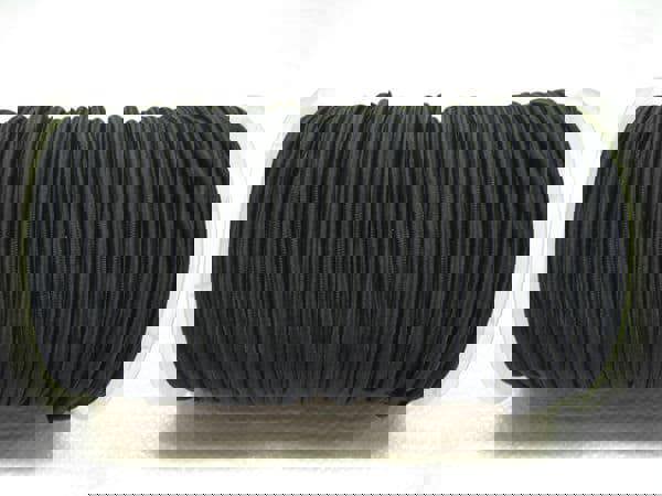6MM x 100 Metre (328 Foot), Solid Black, Elastic Bungee Shock Cord Rope