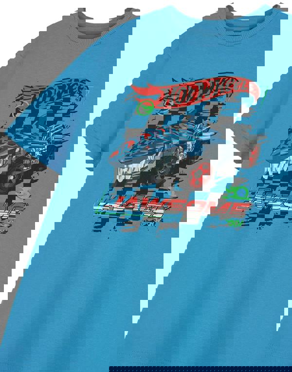 Hot Wheels Boys Blue Jawsome Short Sleeved T-Shirt