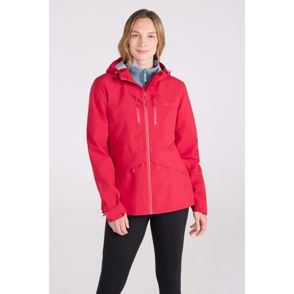 Mountain Warehouse Womens Rhine Extreme 3 Layer Waterproof Jacket - Dark Red