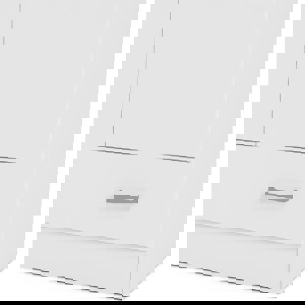 Furniture To Go Space Wardrobe with 2 Doors + 1 Drawer in White 1750