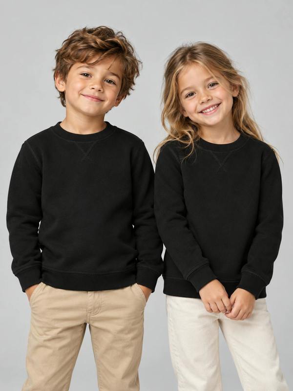 Childsplay Kids Cotton Sweatshirt in Black