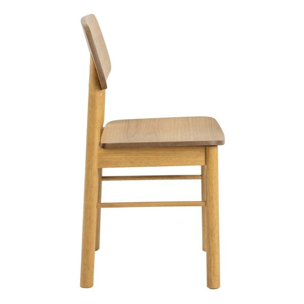 Furniture To Go Barlow Dining Chair in Matt Oak Set of 2