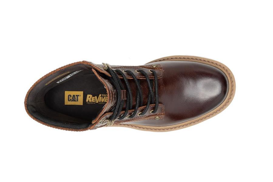 Caterpillar CAT (Caterpillar) Colorado Grader Waterproof Brown Leather Boots