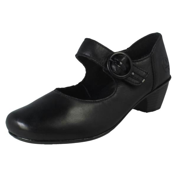 Rieker Ladies Rieker Buckle Detailed Hook and Loop Smart Heels 41756