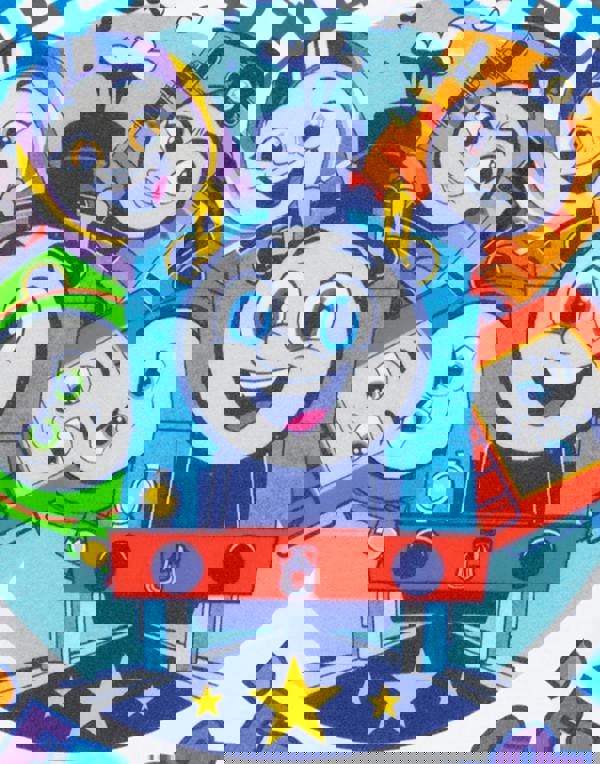 Thomas and Friends Boys White Geared up for Fun Short Sleeved T-Shirt