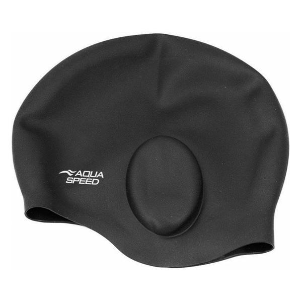 Aqua Speed Unisex Adult Full Ear Coverage Swimming Cap | Soft Silicone Cap for Pool Use
