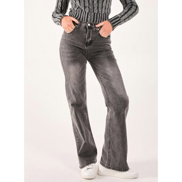 Pink Vanilla Washed Relaxed Fit High Waist Jeans